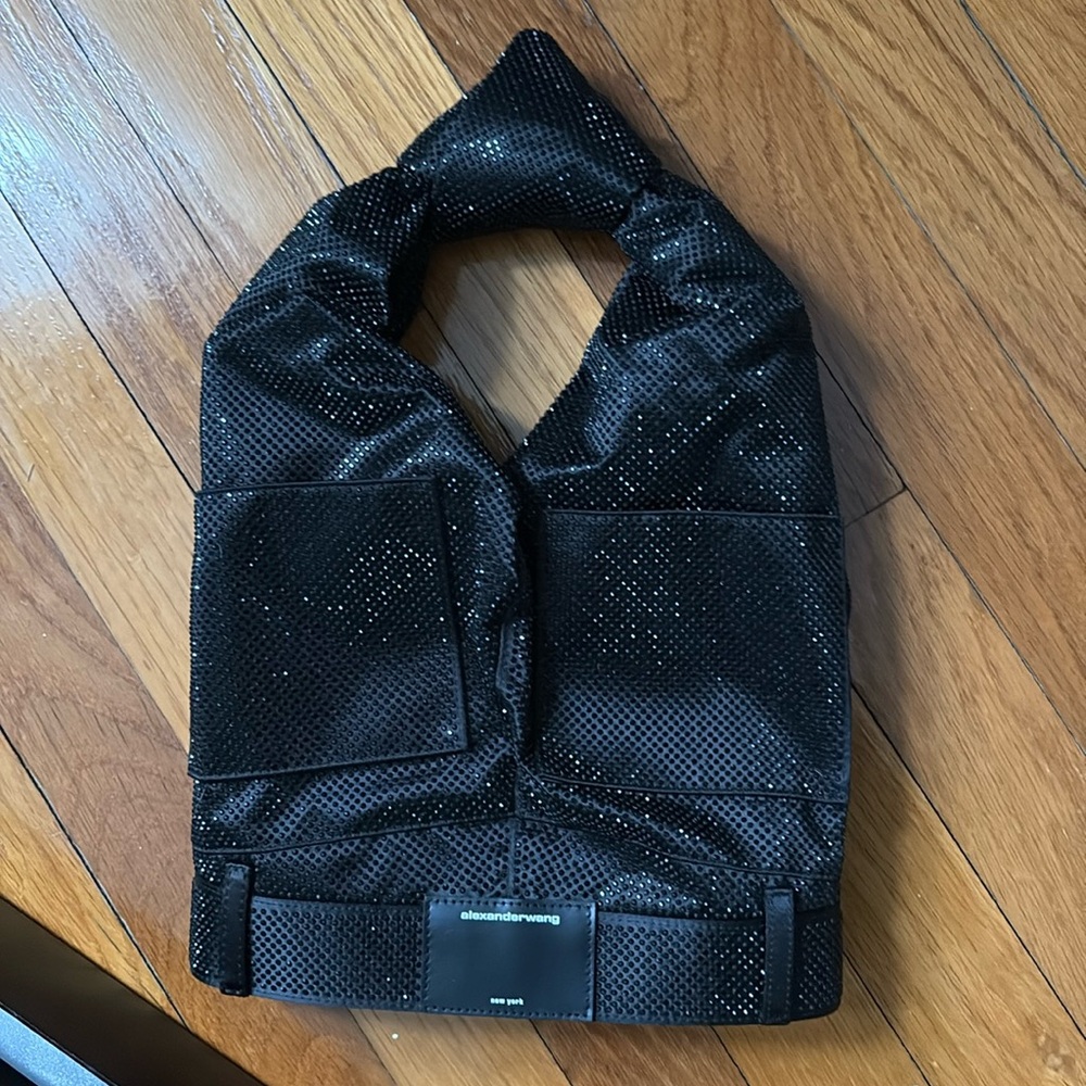 Alexander Wang Crystal-Embellished Satin Shoulder Bag,